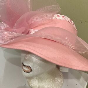 Gorgeous Pink Wool Church Hat by/ Dress Hat by Charm NWT